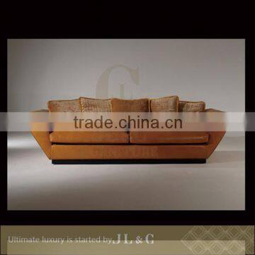JS03 Living Room Furniture Top Layer Leather Sofa Full Grain Leather Sofa JL&C Luxury Home Furniture New Sofa Designs
