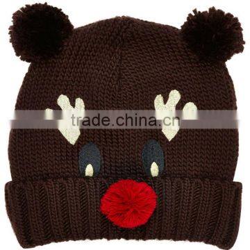 Free Knitting Patterns Animal Hats With Cute Pom Ears and Nose