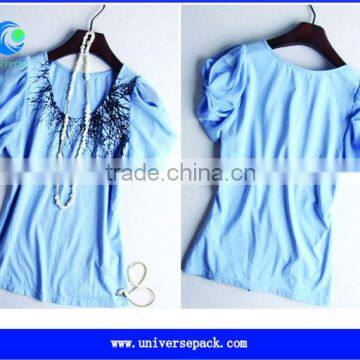 Custom ladies t-shirt print design chiffon sleeve