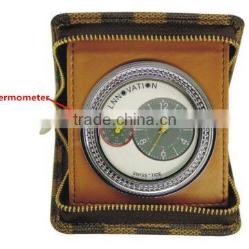 2014 creative design thermometer wallet clock with security hidden spy camera