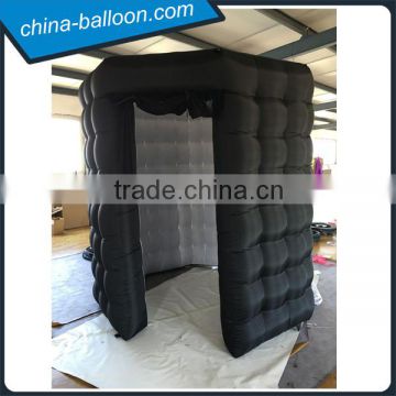 Black octagon inflatable photo booth led inflatable photobooth enclosure for rental