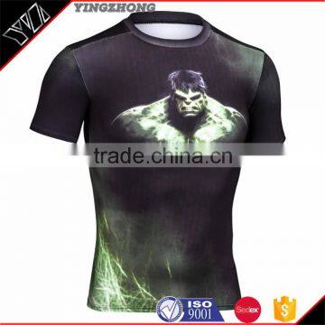 Yingzhong garment oem china factory screen printing men collar sport fitness t shirts with logo