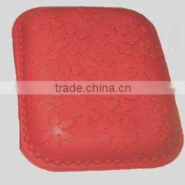 red color square shape Silicone Cake Mold 3 d cake molds
