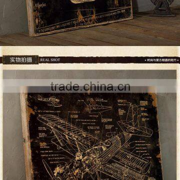 European American Country Style Colorful Vintage Wall Painting Decoration photo-2