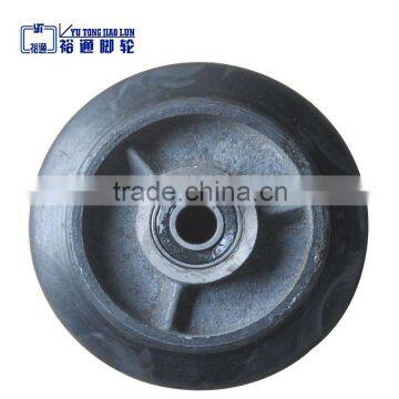 Factory direct sale 5 inch black rubber wheel heavy duty caster wheel