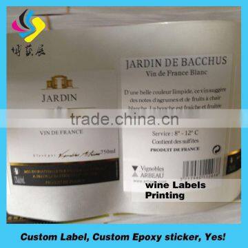 Wholesale custom printing roll packaging waterproof fruit juice plastic adhesive bottle labels