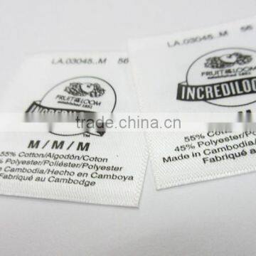 High Quality Custom Printed Baby Blanket Labels Garment Logo 100% Polyester Care Label