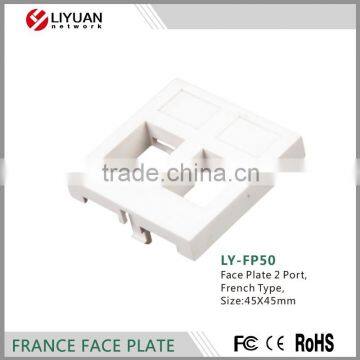 LY-FP50 French Type RJ45 Jack Module Face Plate with keystone jack