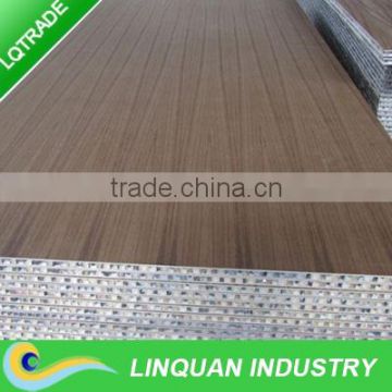 aluminum honeycomb panel with double sides wooden