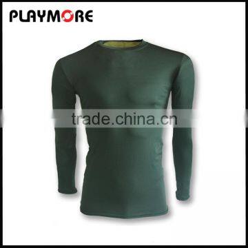 Sublimation custom gym fitness compression shirts for men