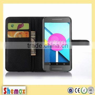 Wholesale PU leather flip wallet case for lg angler