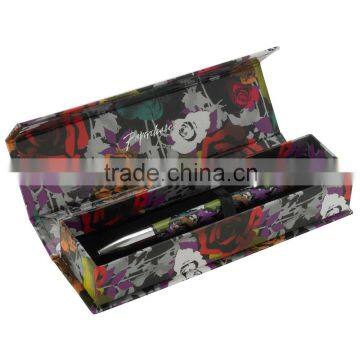 Colorful Printing Handmade Book Shape Box Packaging for Pen With Magnet Closeure Customized Design Gift Box Packaging PVC Window