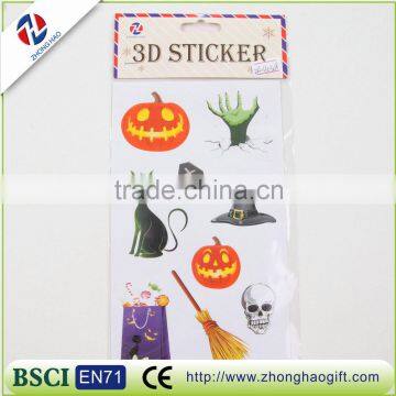 latest gadgets pumpkin and goast shape pvc lable sticker