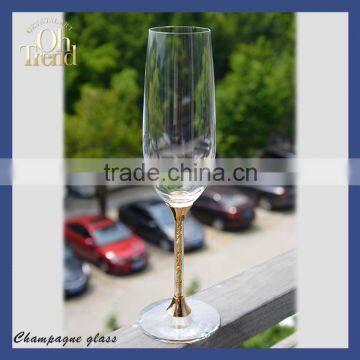 LFGB,FDA,CIQ,CE / EU,SGS,EEC Certification hanging gold rim shot glass wine glass