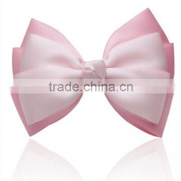 Wholesale Custom-Made Colorful Top Quality Polyester Satin Ribbon Bow Girl Baby Hair Bows Materials