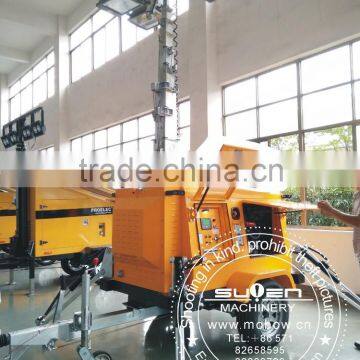 9.2M Manual rotating Diesel Gasoline generator hydraulic Mobile light tower