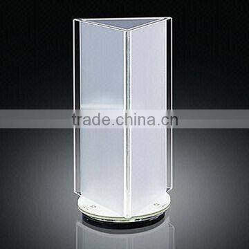 Hot-sale rotating triangle acrylic menu holder