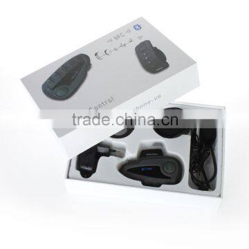 2016 New v8 1200m Helmet Talkie Walkie Bluetooth Stereo Headset Motobike Helmet With Microphone