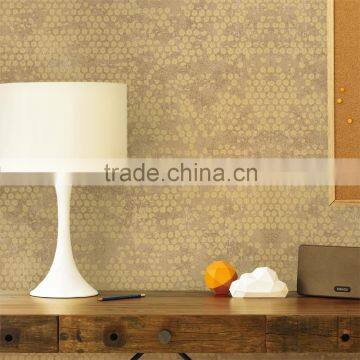 non-woven foam wallpaper with plain colour 2015 new collection wall paper