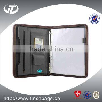 A4 Portfolio/leather folder /organizer professional supplier