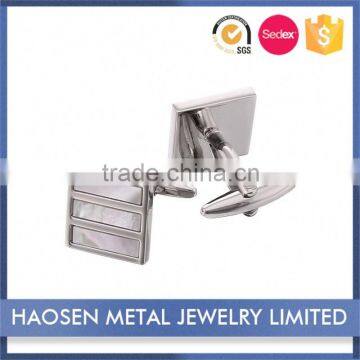 Super Quality Abalone MOP Blue Shell With Onyx Men'S Stone Rhinestone Cufflinks photo-4