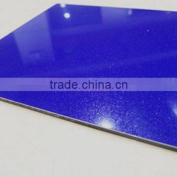 Pearl blue aluminum composite panel