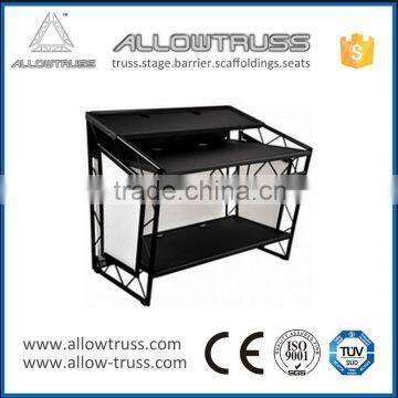 light weight aluminum folding movable dj table
