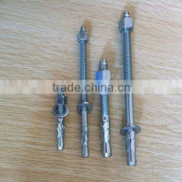 throught bolt with washer and nut