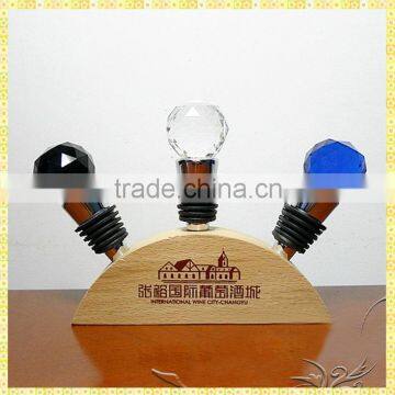 Customized Crystal Wine Bottle Stoppers Display Rack For Company Collectible