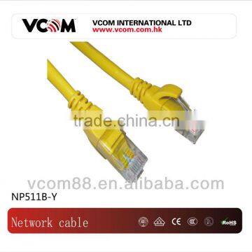 UTP RJ45 CAT5e w button yellow patch cord