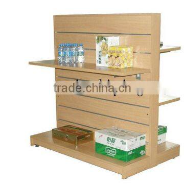 many kinds of display racks with wood