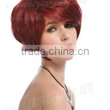 Fashion star red color short bob hair wigs for ladies