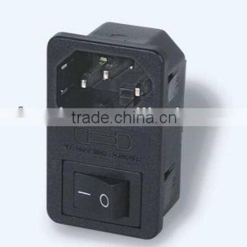 new products 2016 IEC 320 C14 inlet socket with fuse and switch
