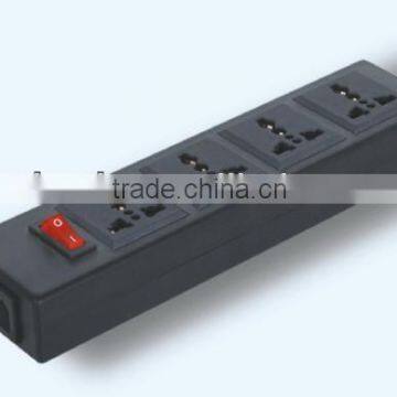 New products 2016 China IEC power strip bar borad 4 ways outlets universal socket with switch, electrical outlet multiple socket