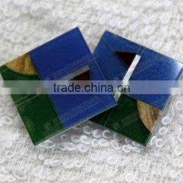 Lovely gemstone mosaic for cuff button