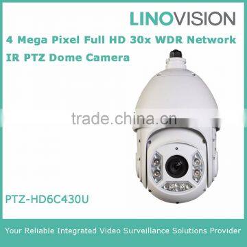 4mp Full HD 30x WDR IR PTZ Dome IP Camera