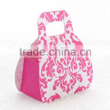 Bold Damask Hot Pink Purse Box