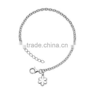 fashion bracelet 2016 custom flower silver bracelet women