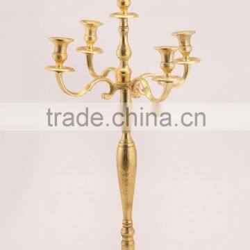 Plain Candelabra, Gold Candelabra, Wedding Candelabra, Wedding Centerpiece, 5 arm candelabra