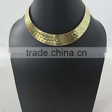 Brass Choker With Hammered Effect,Metal Choker,Metal Necklace, Metal Jewelry, Costume,Designer Jewelry