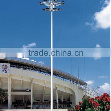 high mast poles,street poles,15-45meters galvanized polygon auto lift high mast Lighting Pole,lighting poles price list,stadium