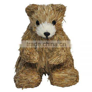 4.9 inch HARVEST bear decoration natural material