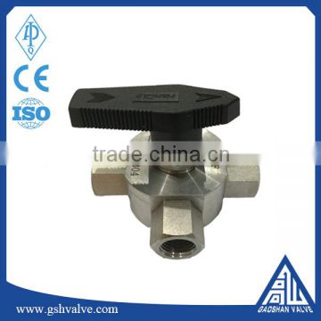 9/16-18 UNF thread four way ball valve with high pressure