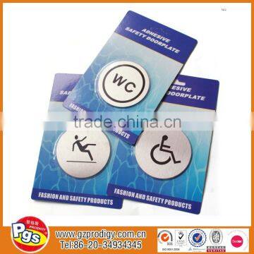 hotel adhesive safety stainless steel doorplate