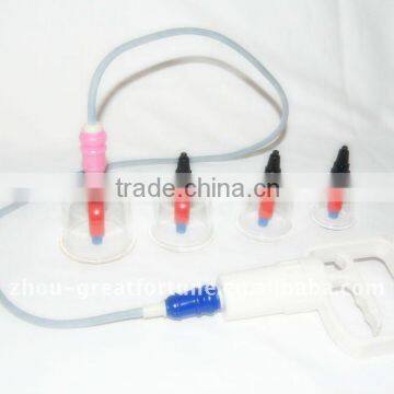 Pump vacuum magnetic glass cupping/ acupressure magnetic cupping/ suction glass cupping