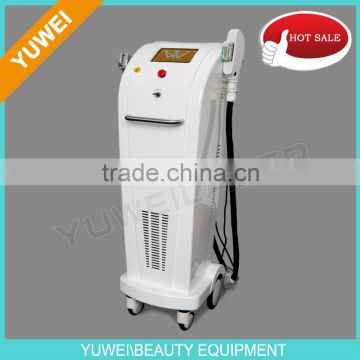 Hot!!! E-light+RF+ND yag Laser 3 in 1 Systems Multifunctional Beauty Machine for hair removal tattoo removal and skin care