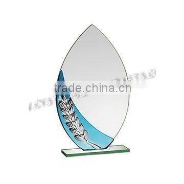 Blank jade glass awrd trophy factory wholesale glass awards