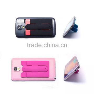 Personalized mobile accessory 3M sticker silicone adhesive sticky cell phone smart wallet