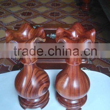 Factory price wooden colors flower vase for home decoration/ wood colored pot
