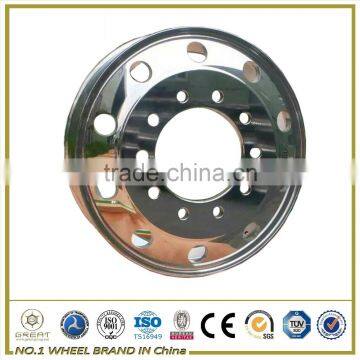 19.5 chrome 8 hole truck wheels